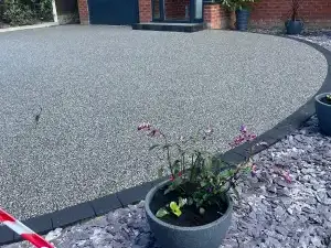 Completed resin bound stone driveways installation by Decorative Stone Driveways