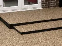 Completed resin bound stone patios installation by Decorative Stone Driveways