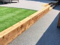 Completed resin bound stone patios installation by Decorative Stone Driveways